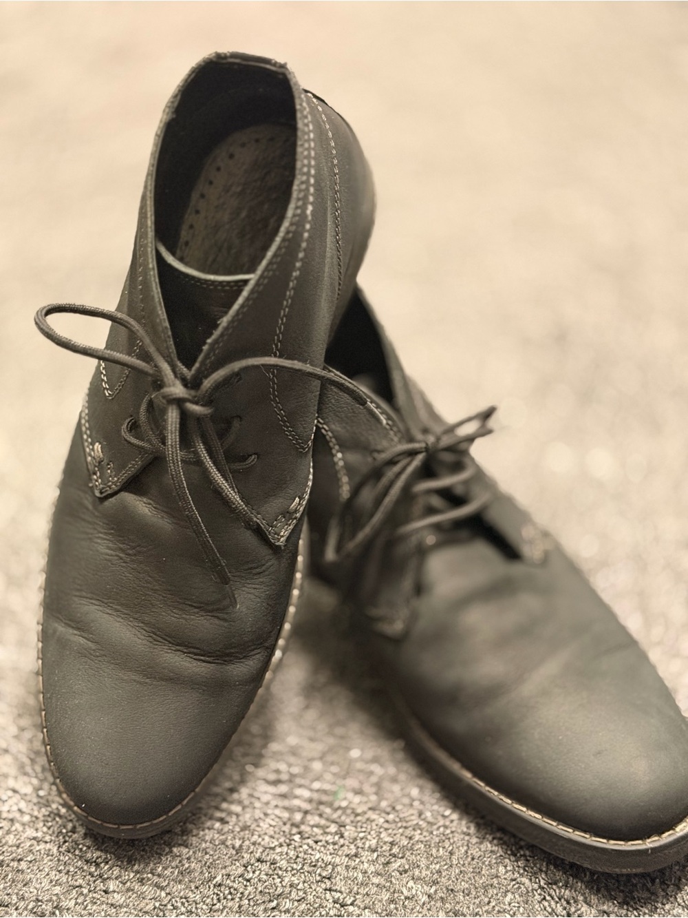 Men’s Made in Italy Black Leather Lace-Up Derby Shoes EU 43